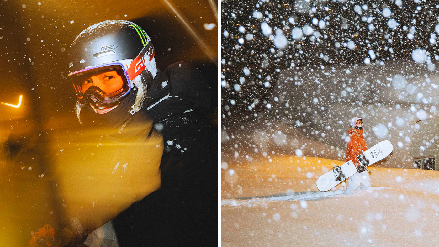 Giro snow athletes in action