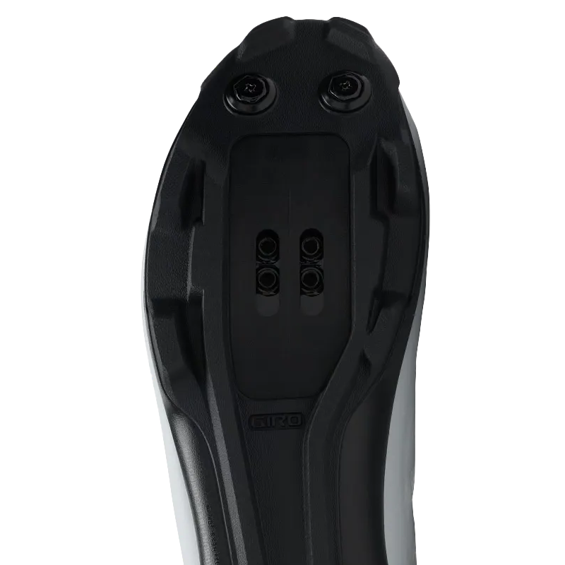 Semelle de chaussure VTT avec fixation à 2 vis pour cales et semelle crantée